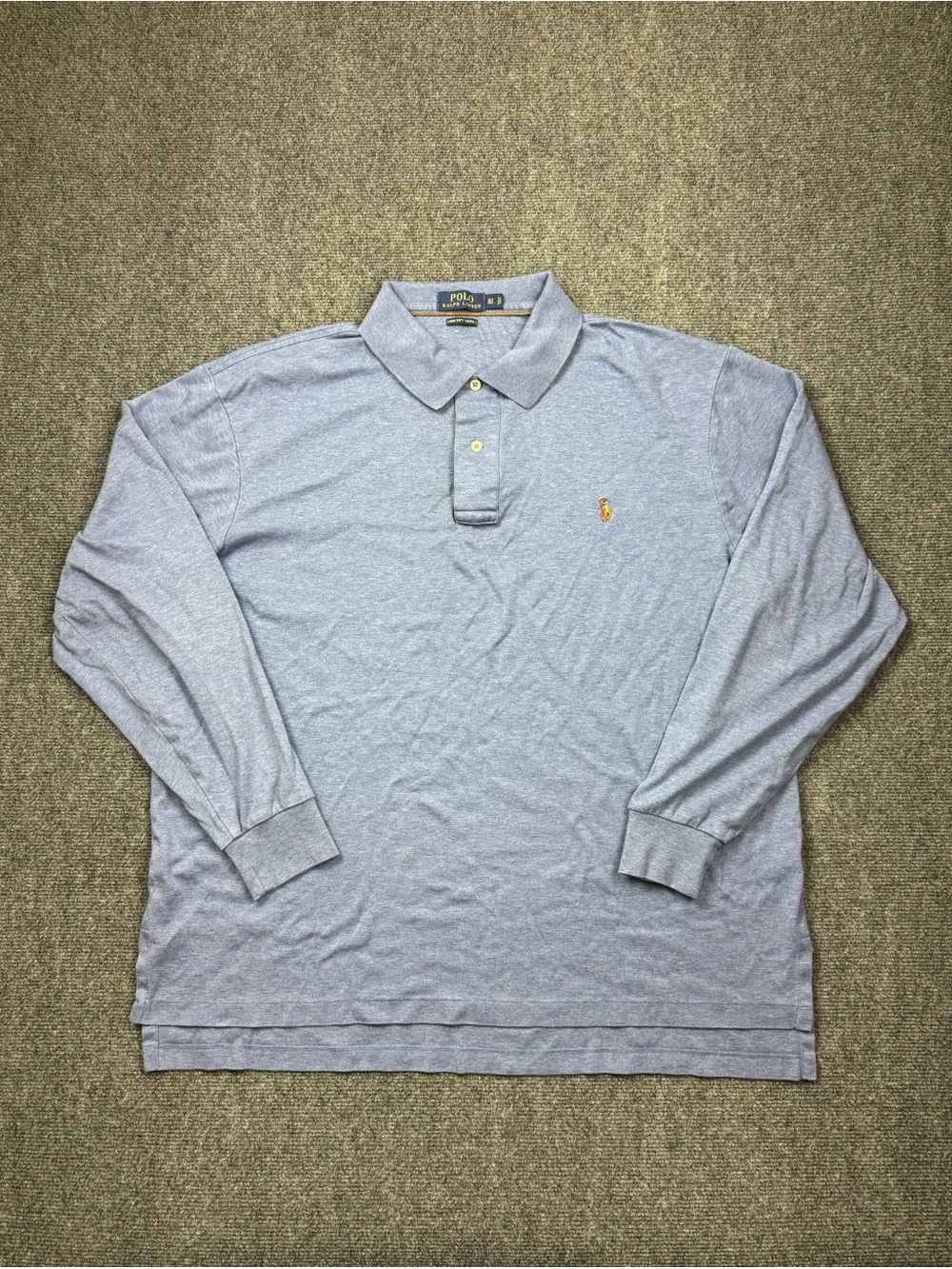 Polo Ralph Lauren Flesh Pony Men’s XLT Pima Soft Touch Polo Shirt Long Sleeve